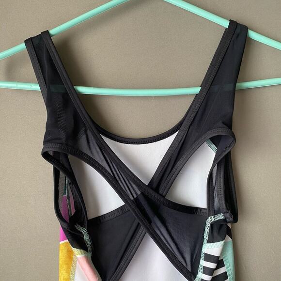 Fila's Sport sz S multicolor green‎ pink fitness workout top - Picture 4 of 7